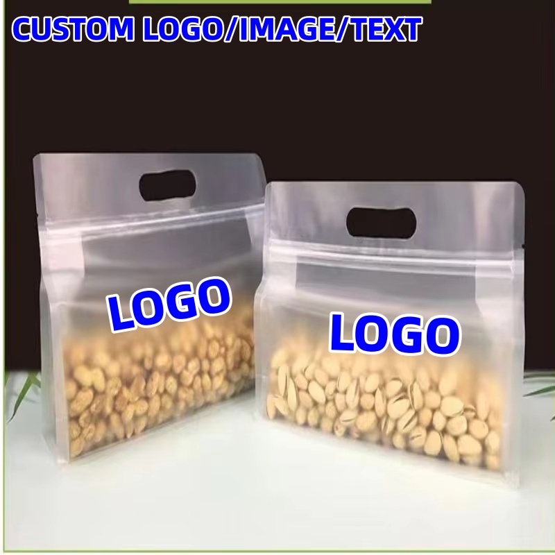 Food Storage Bags Zip Lock Pouch - 50PCS Frosted 3D Stand Up Ziplock