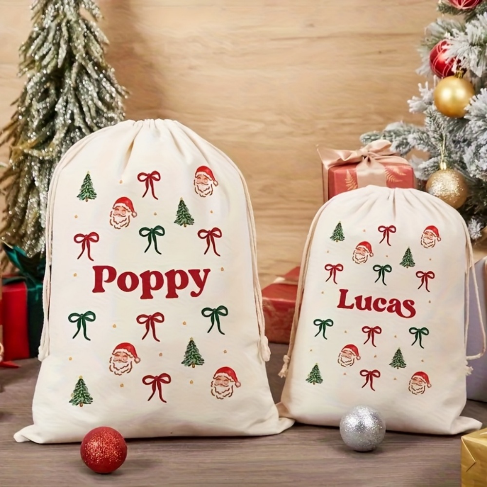 Food Storage Of Plants - Personalised Simple Santa & Christmas Bow