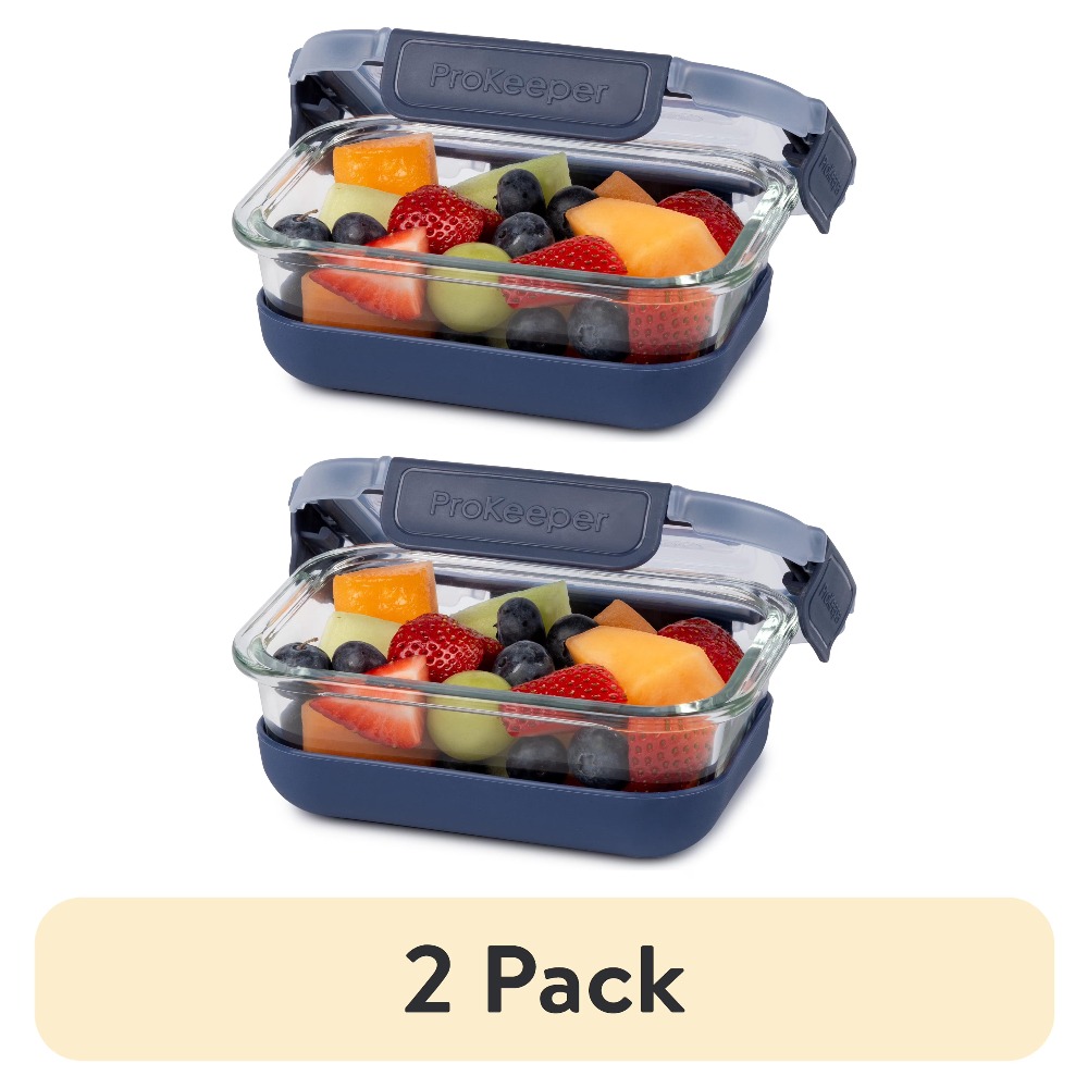 Food Storage Design - 2 Pack 1.6 Cup Glass Food