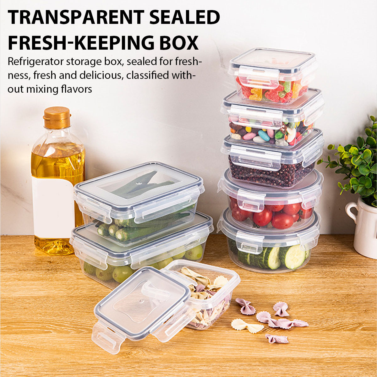 Food Storage Containers Plastic Box - 24Pcs/set Food Storage Box Set Kitchen