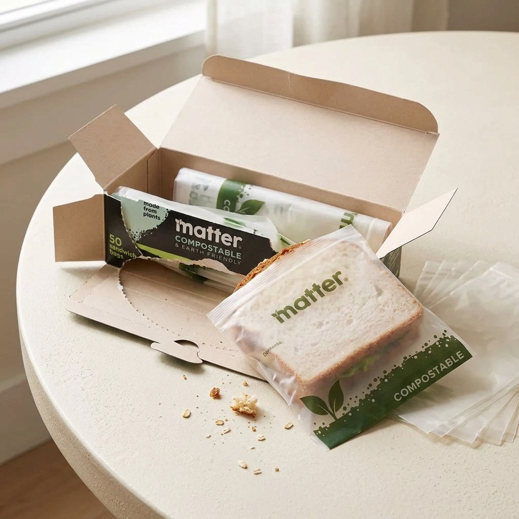 Food Storage Of Plants - 50 Count Compostable Sandwich Bags Plant