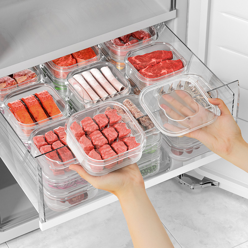 Food Storage Containers Plastic Box - Food Grade Freezer Storage Box Airtight
