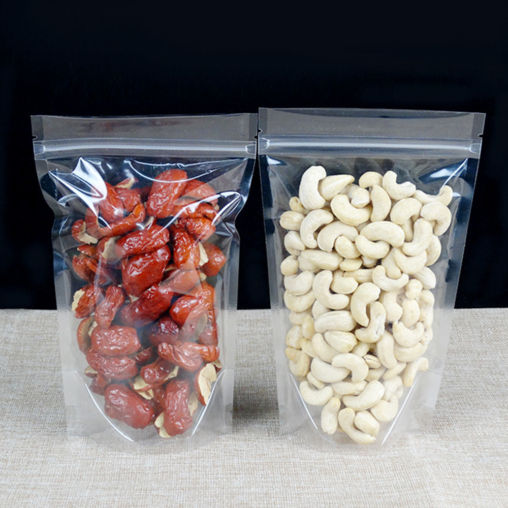 Food Storage Bags Zip Lock Pouch - 50 Cái/lốc 14*20 cm Đứng-Up Rõ