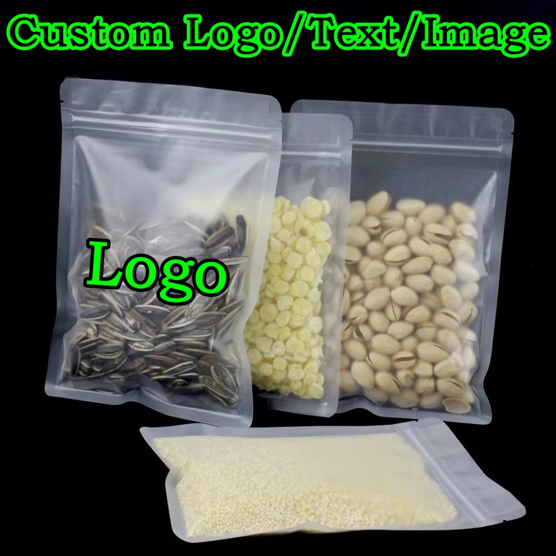 Food Storage Bags Zip Lock Pouch - 100 Chiếc Mờ Nhựa Khóa Zip