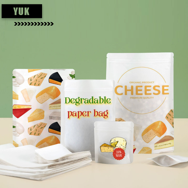 Food Storage Of Plants - Customized Degradable Kraft PaperZipper Bags, Tea