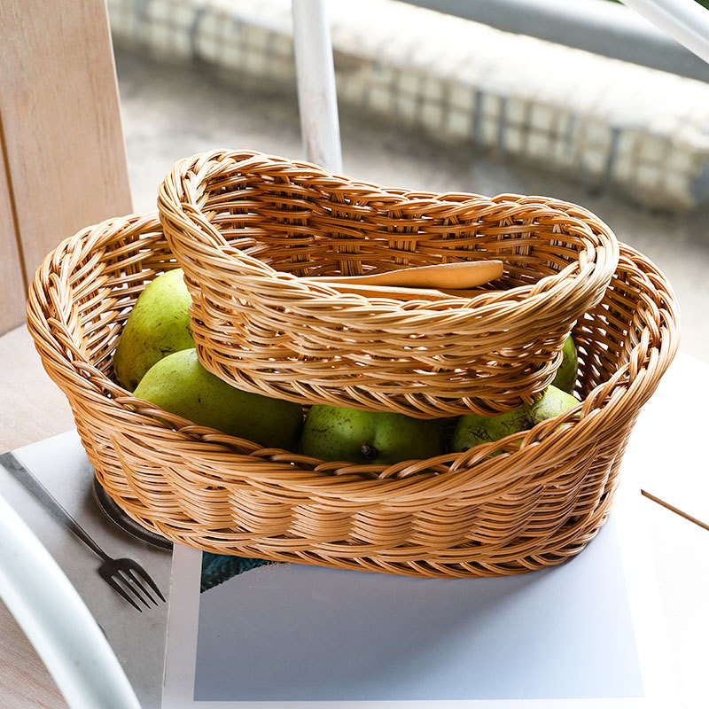 Food Storage Of Plants - Oval Rattan Woven Storage Basket Bread