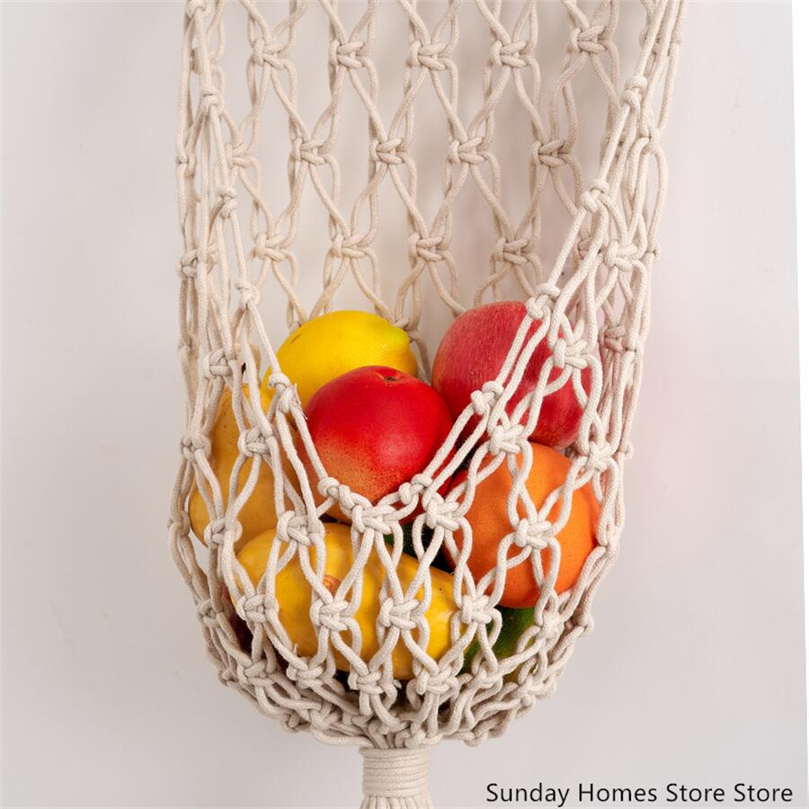 Macrame  Fruit  Storage Basket - đánh giá và giá Food Storage Of Plants