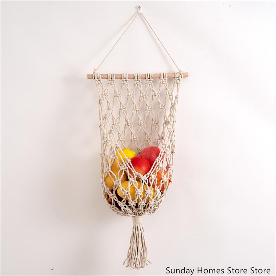 Macrame  Fruit  Storage Basket - đánh giá và giá Food Storage Of Plants
