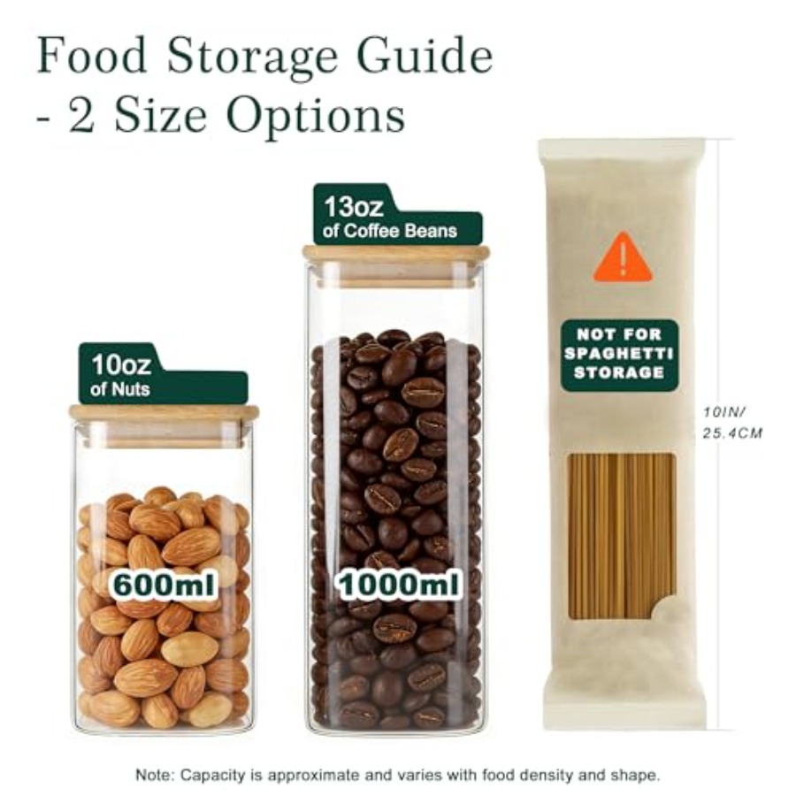 12-Pack Square Glass Storage J - đánh giá và giá Food Storage With Lids