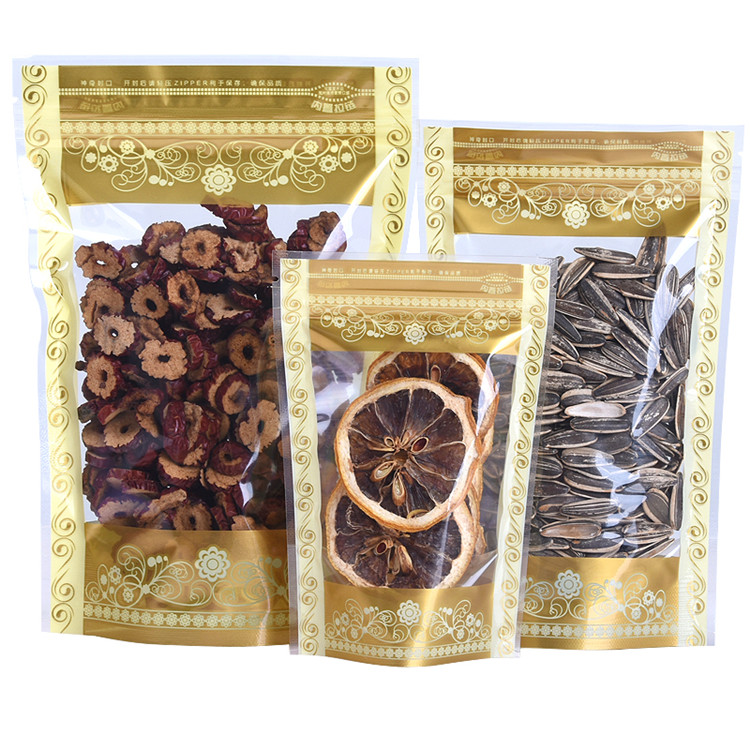 100 Chiếc Đứng Lên Nhựa Vàng K - đánh giá và giá Food Storage Bags Zip Lock Pouch