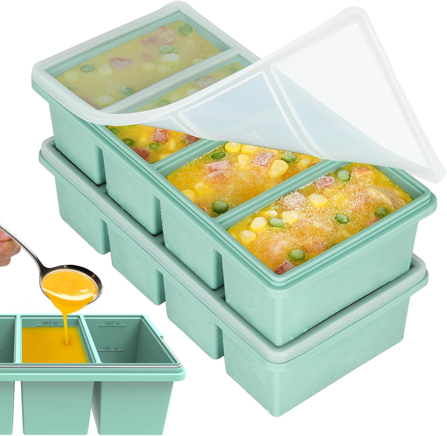 Silicone Ice Tray Mold 250ml 5 - đánh giá và giá Xxl Food Storage Container