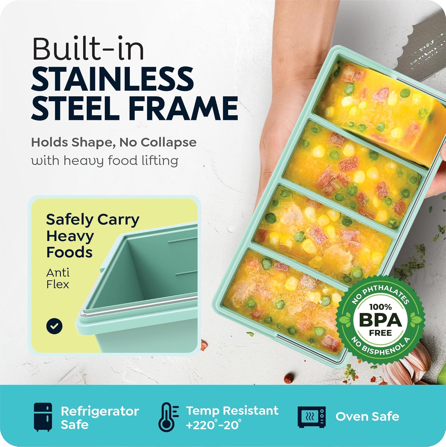 Silicone Ice Tray Mold 250ml 5 - đánh giá và giá Xxl Food Storage Container