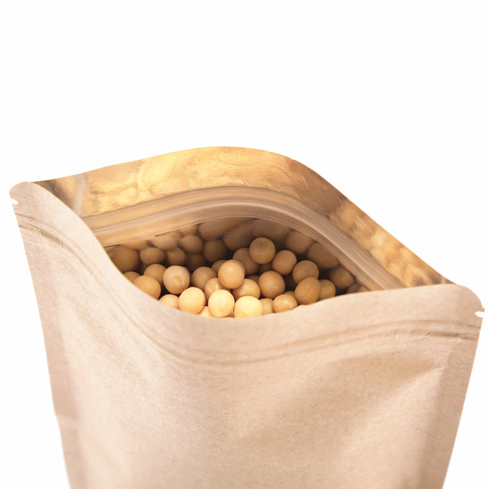 100pcs Brown Kraft Paper Zip L - đánh giá và giá Food Storage Bags Zip Lock Pouch
