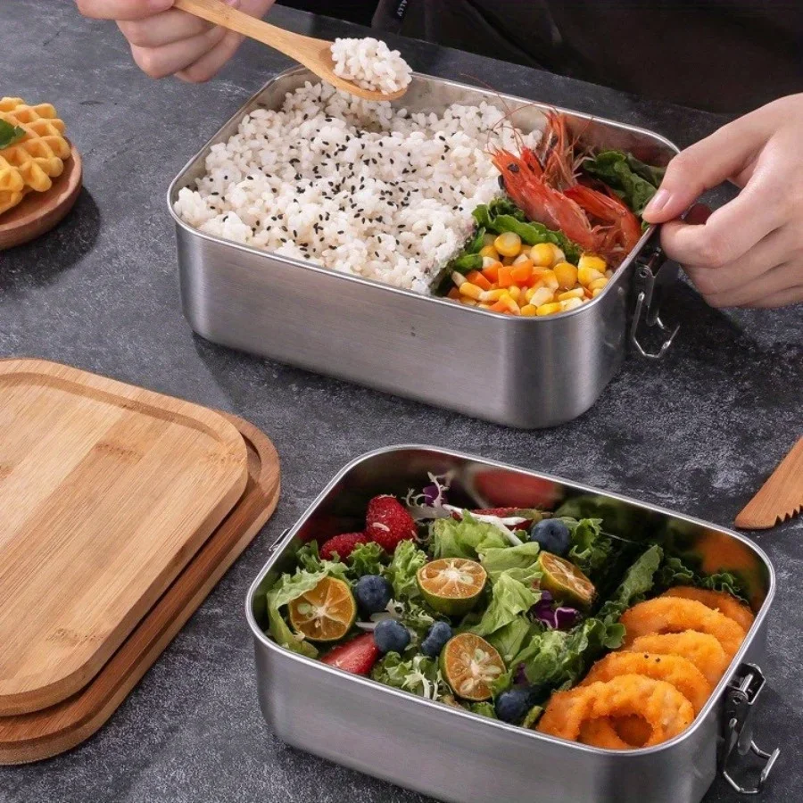 New 304 Stainless Steel Bamboo - đánh giá và giá Food Storage Boxes With Lids