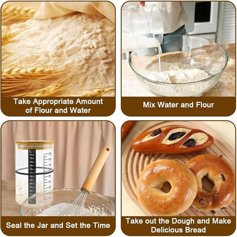 Sourdough Starter Jar Kit Sour - đánh giá và giá Food Storage Design