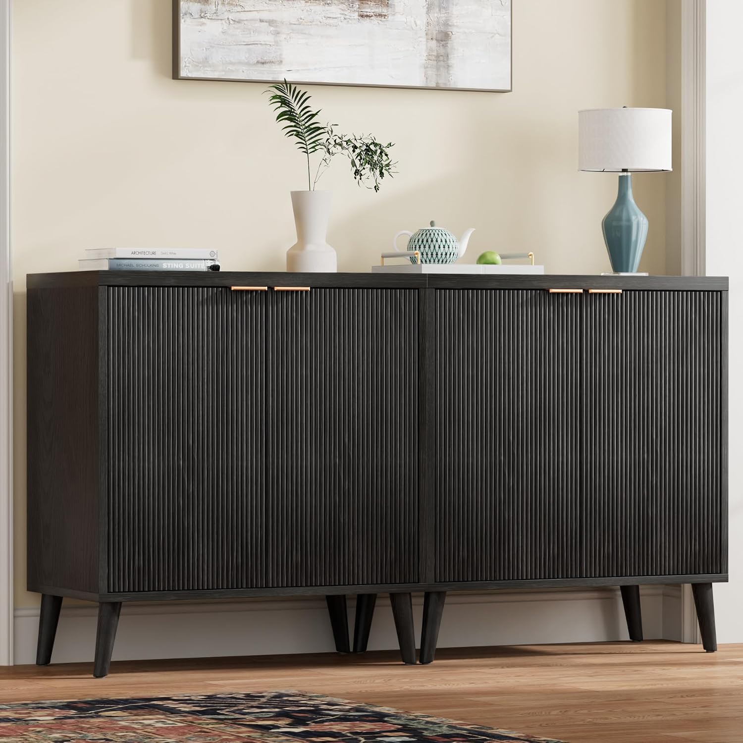 Fluted Buffet Cabinet With Sto - đánh giá và giá Food Storage For Room