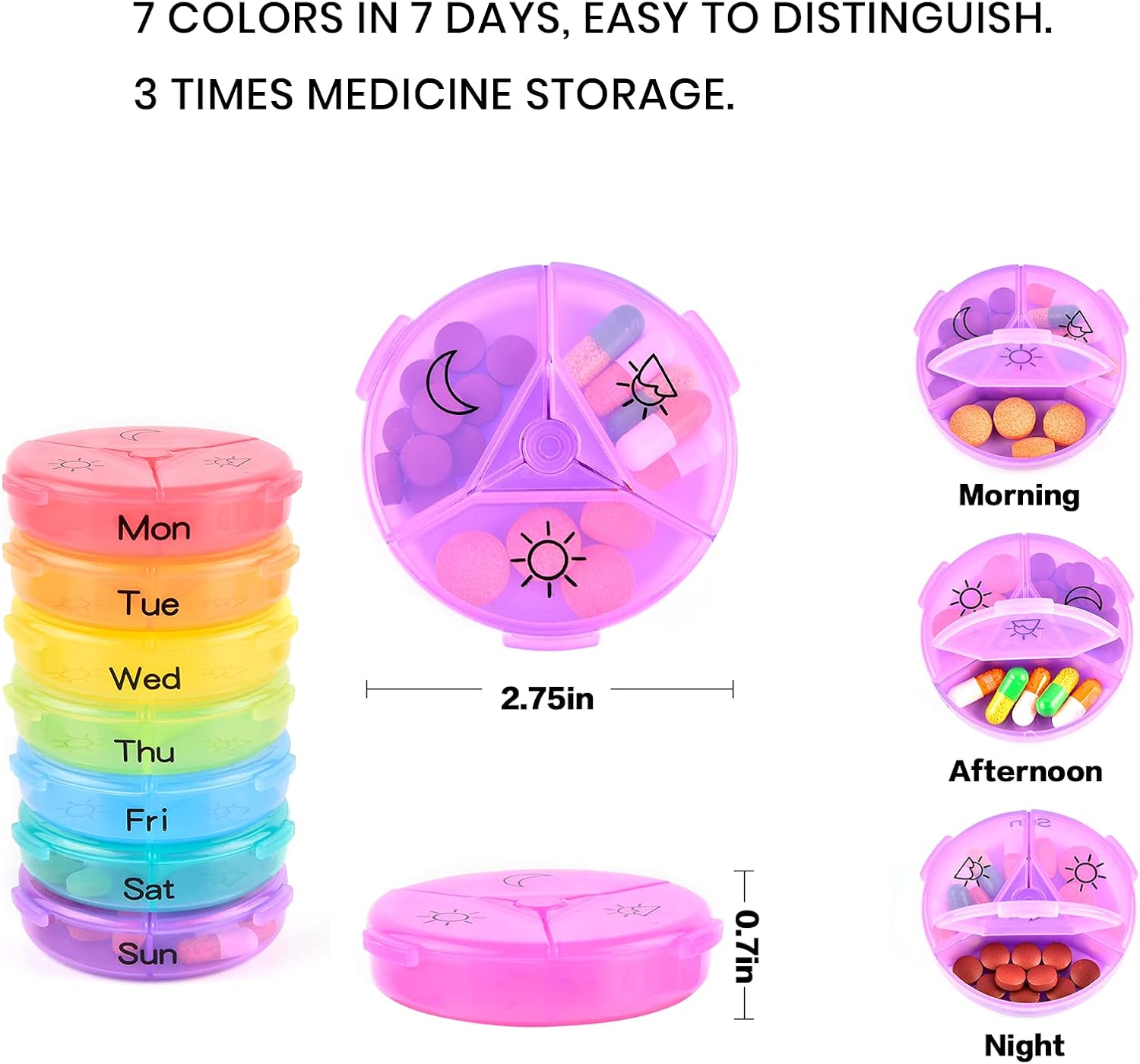 Weekly Pill Organizer 3 Times  - đánh giá và giá Xxl Food Storage Container