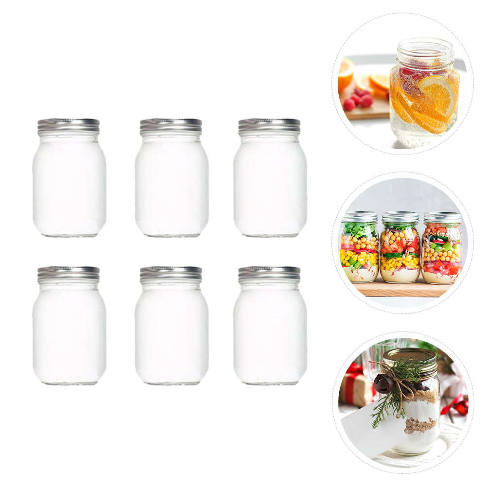 6Pcs Transparent Round Glass J - đánh giá và giá Food Storage With Lids