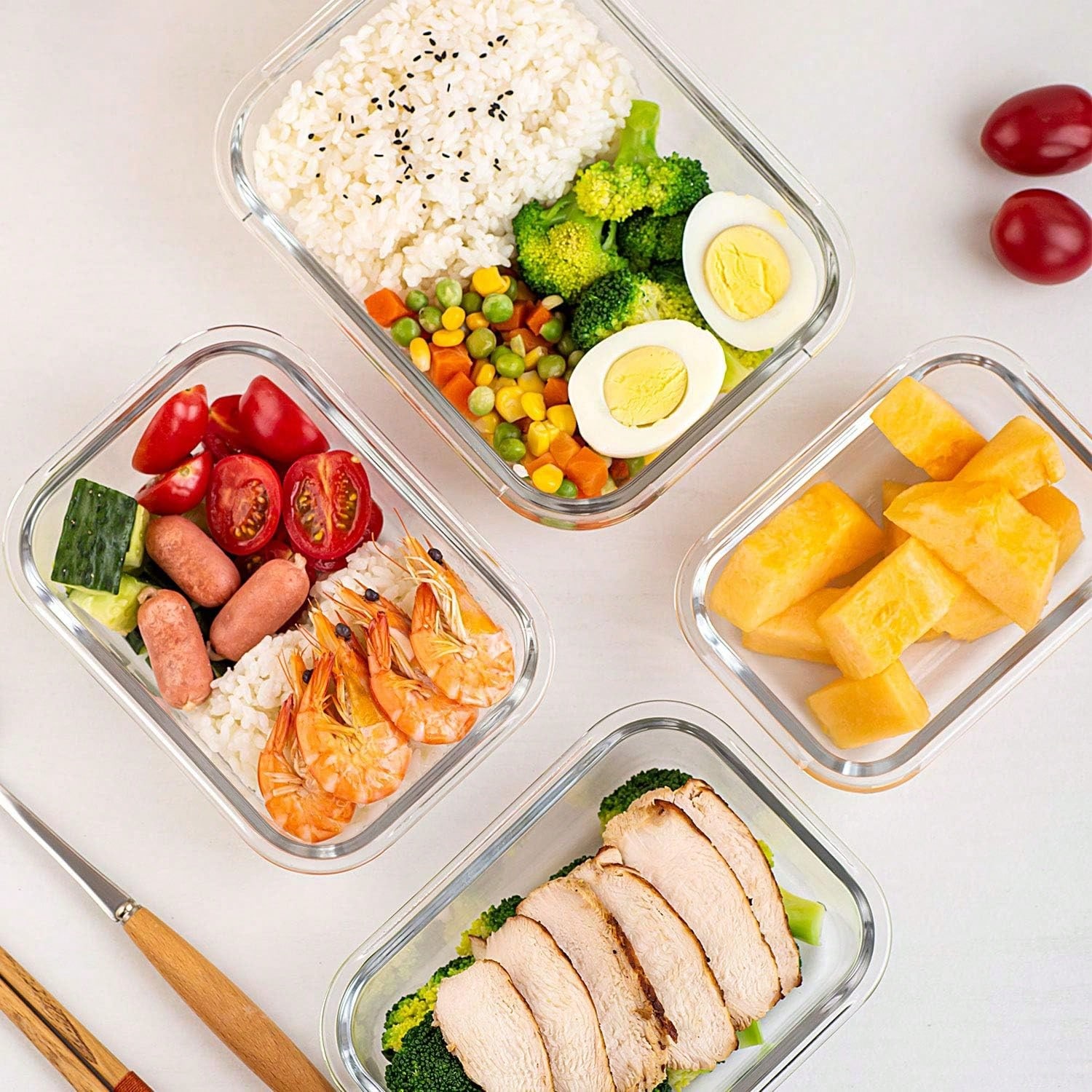 10 Pack Glass Meal Prep Contai - đánh giá và giá Food Storage Boxes With Lids