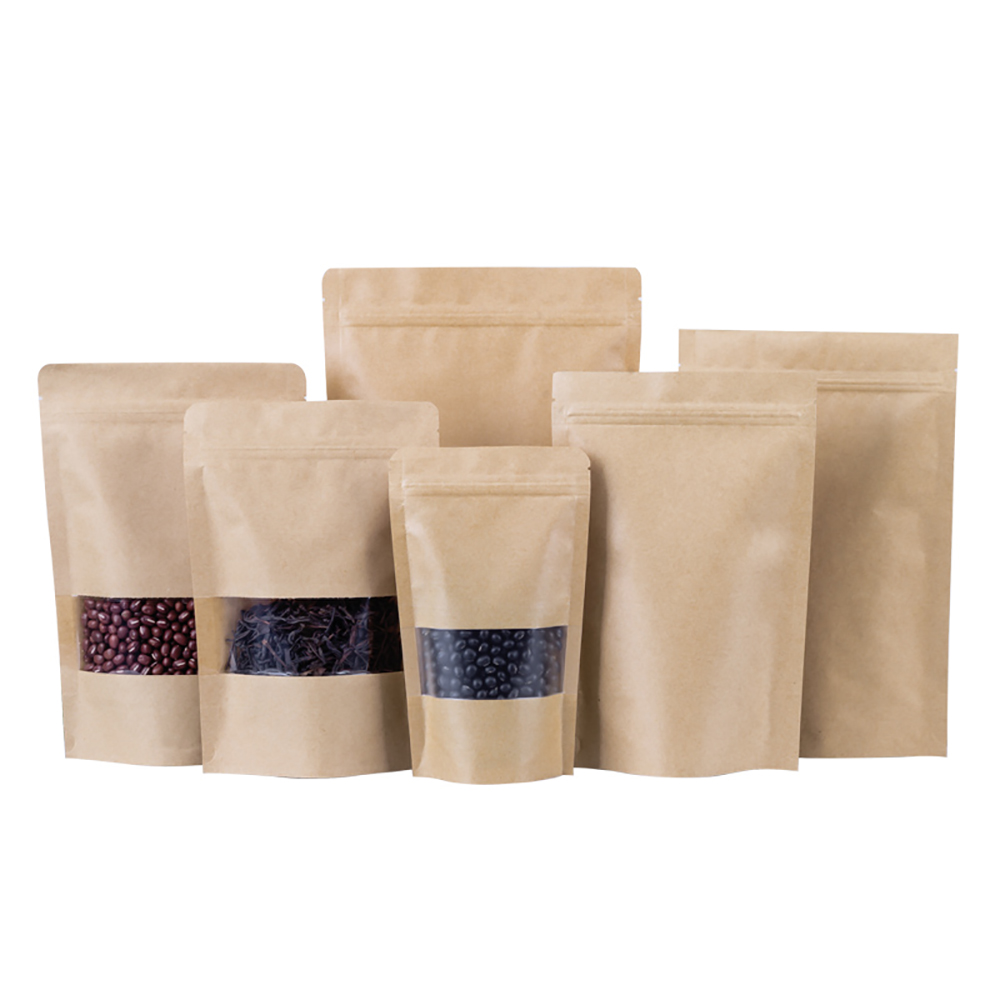 100pcs Packing Zip lock Kraft  - đánh giá và giá Food Storage Bags Zip Lock Pouch
