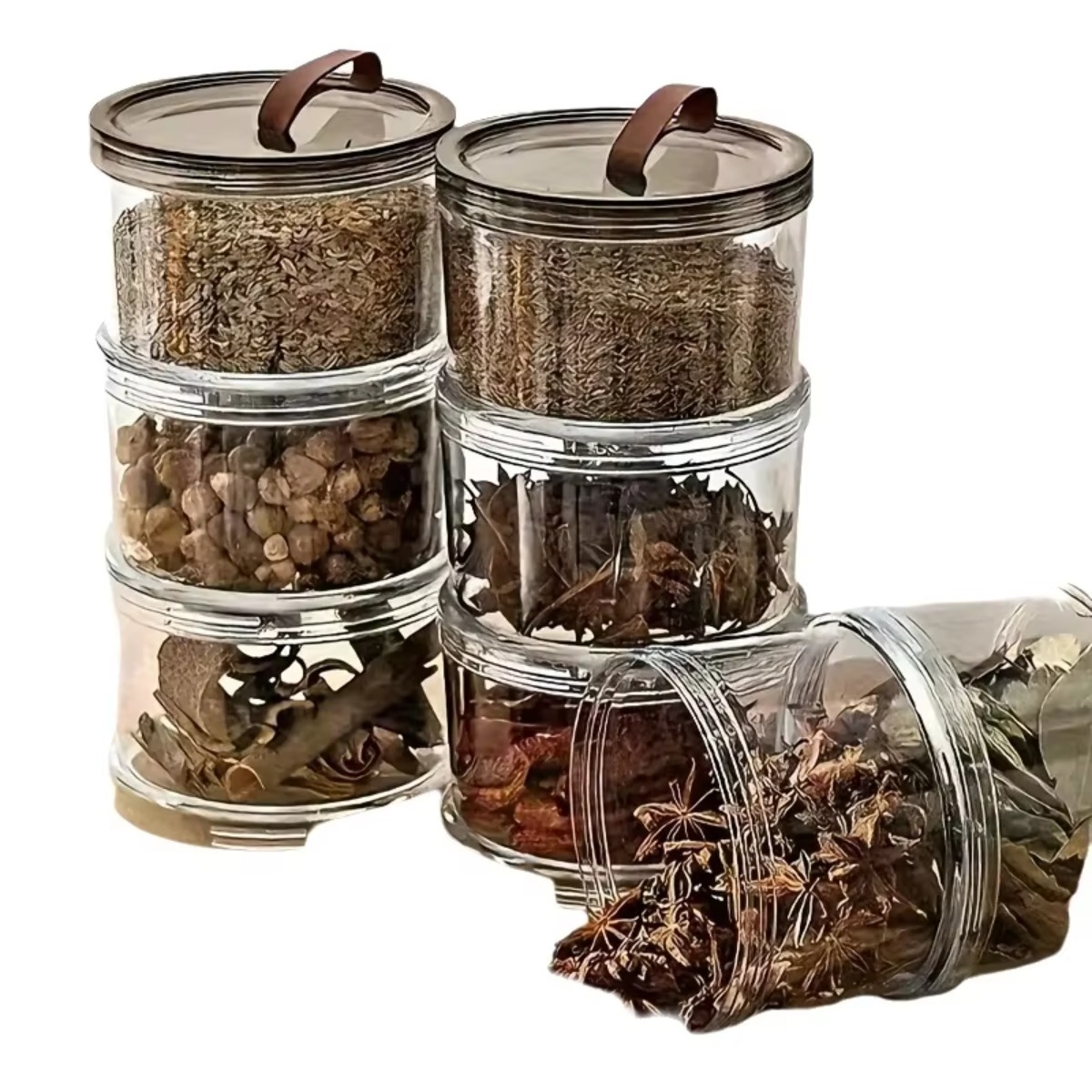 3-Layer Round Handheld Spice B - đánh giá và giá Food Storage Containers Plastic Box