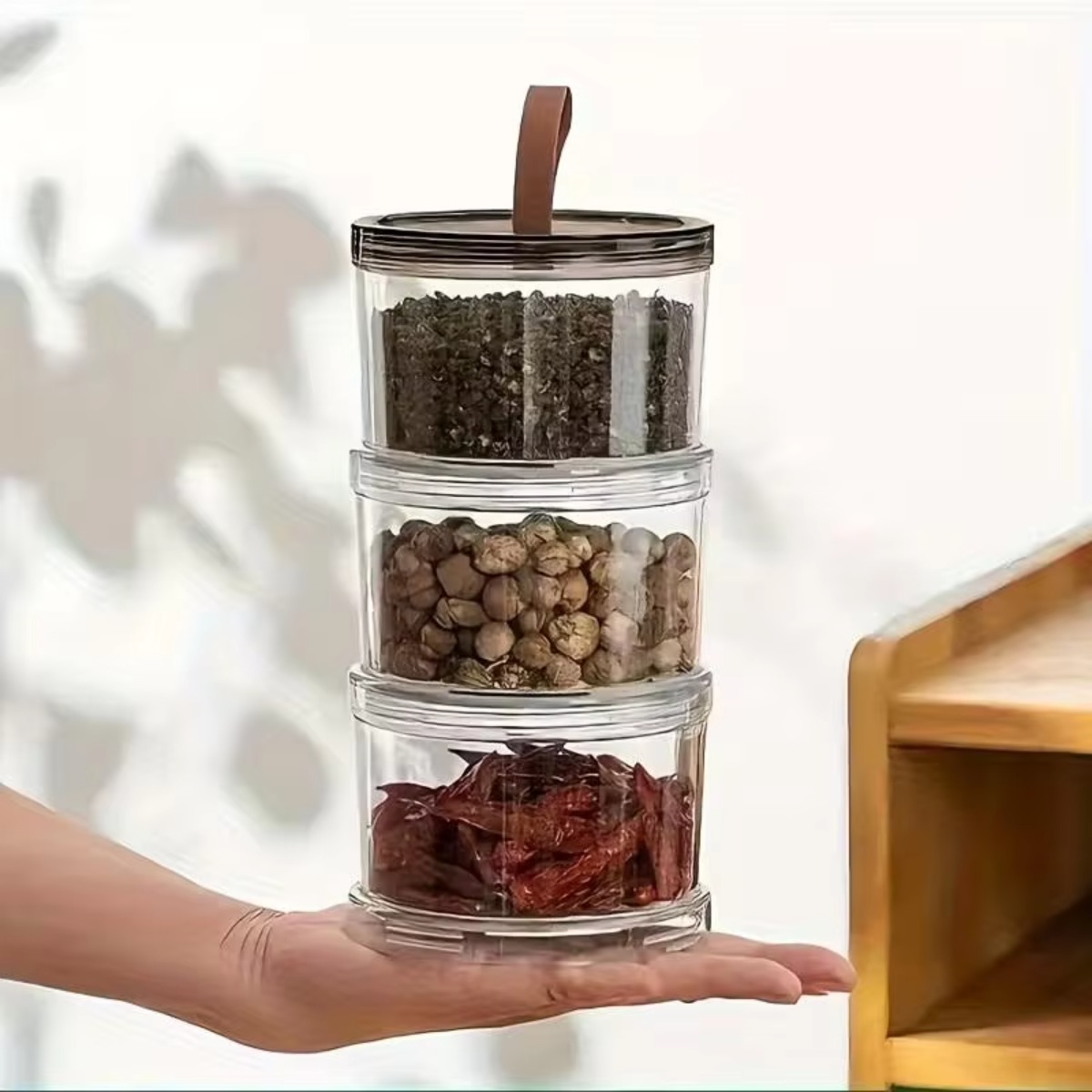 3-Layer Round Handheld Spice B - đánh giá và giá Food Storage Containers Plastic Box