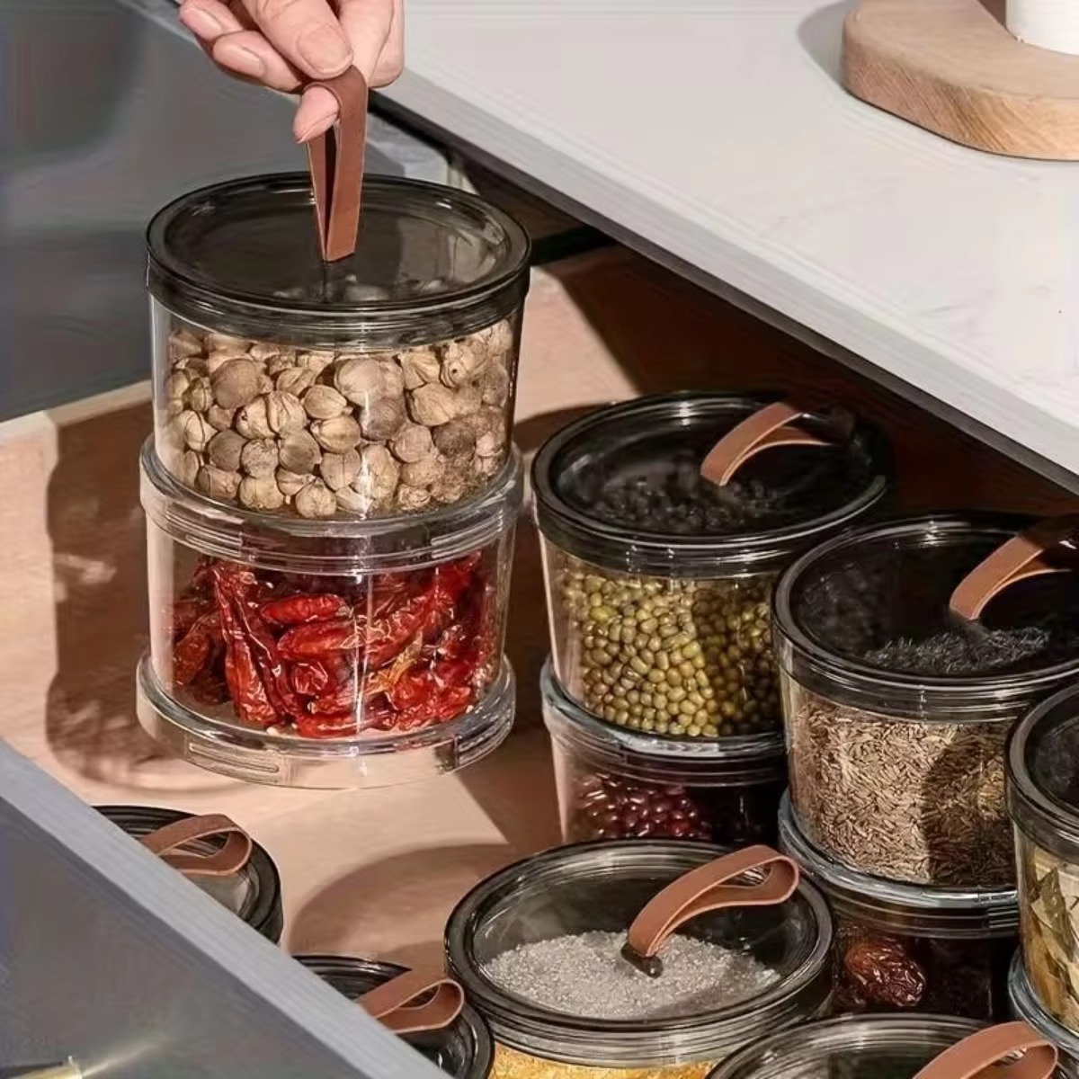 3-Layer Round Handheld Spice B - đánh giá và giá Food Storage Containers Plastic Box