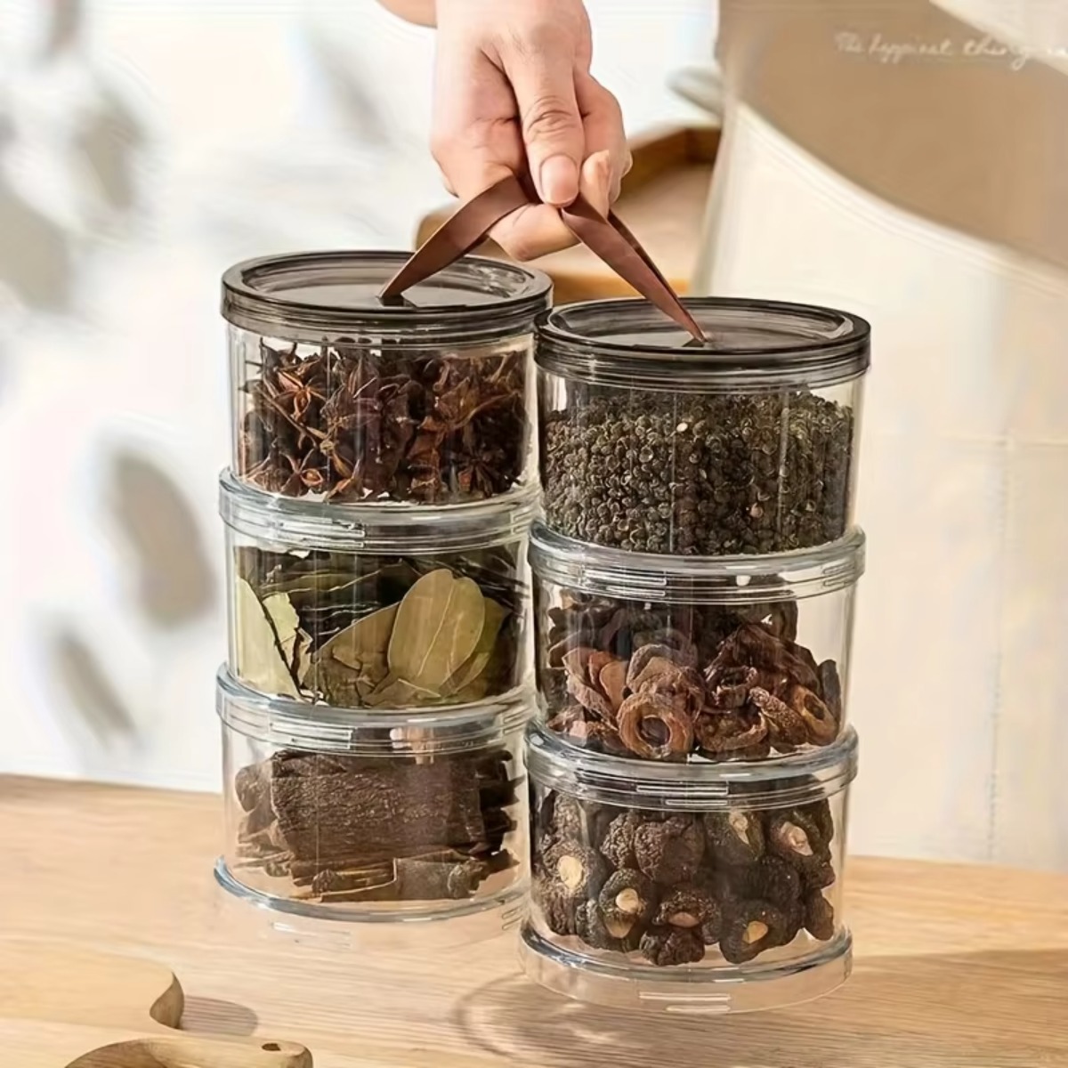 3-Layer Round Handheld Spice B - đánh giá và giá Food Storage Containers Plastic Box