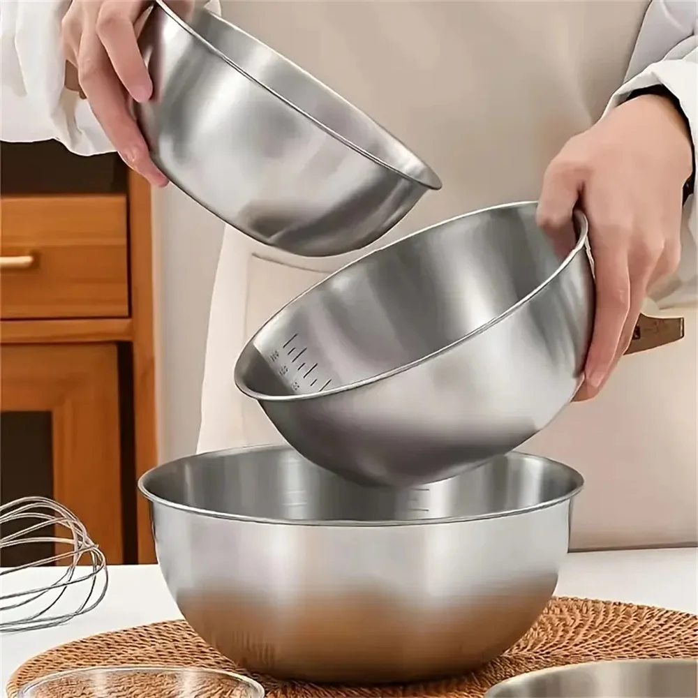 1-3 Stainless Steel Bowl Set w - đánh giá và giá Food Storage For Room