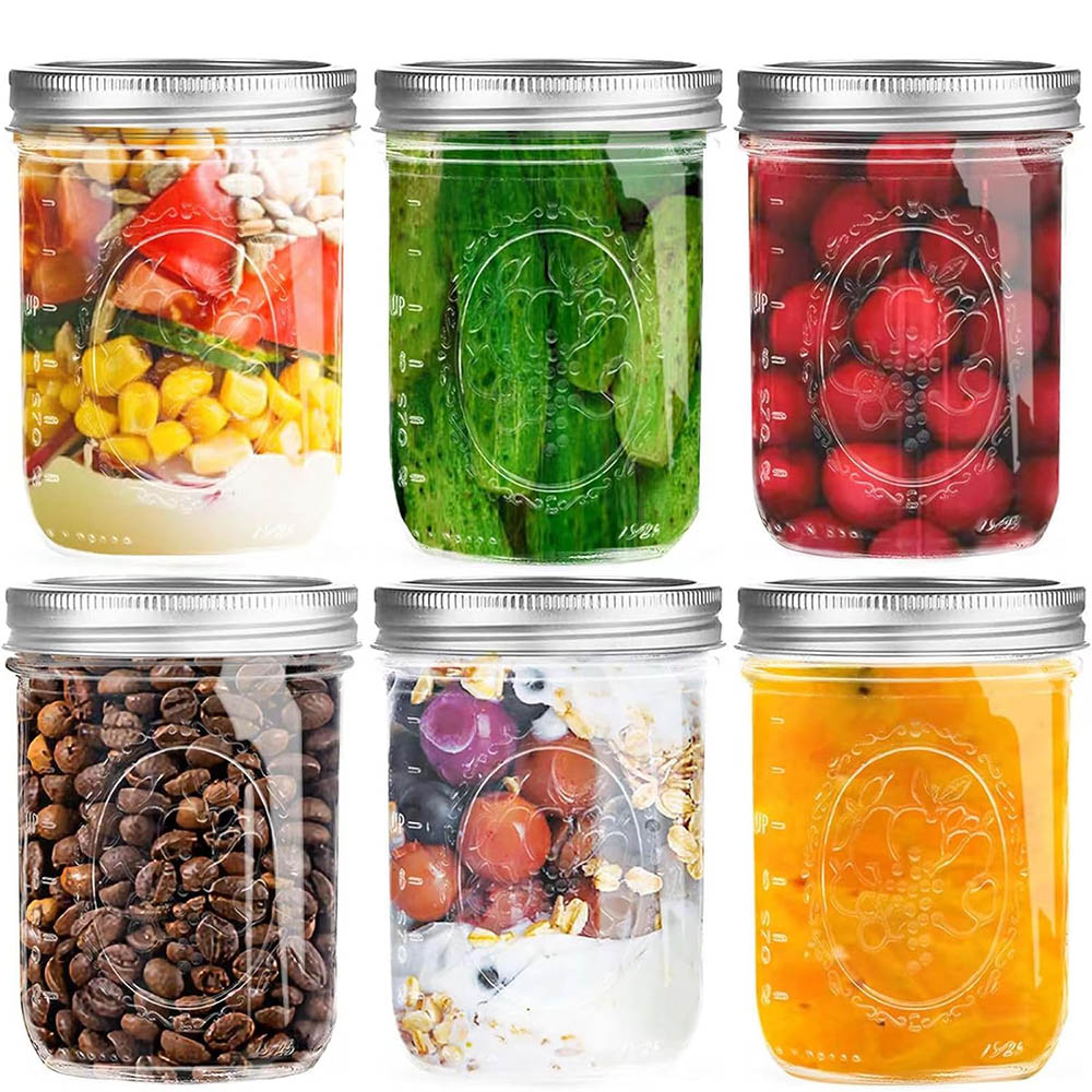 16oz Wide Mouth Mason Jars wit - đánh giá và giá Food Storage With Lids