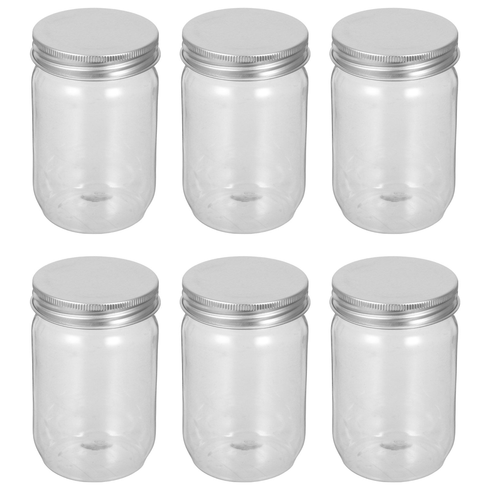 6Pcs Clear Plastic Mason Jars  - đánh giá và giá Food Storage With Lids