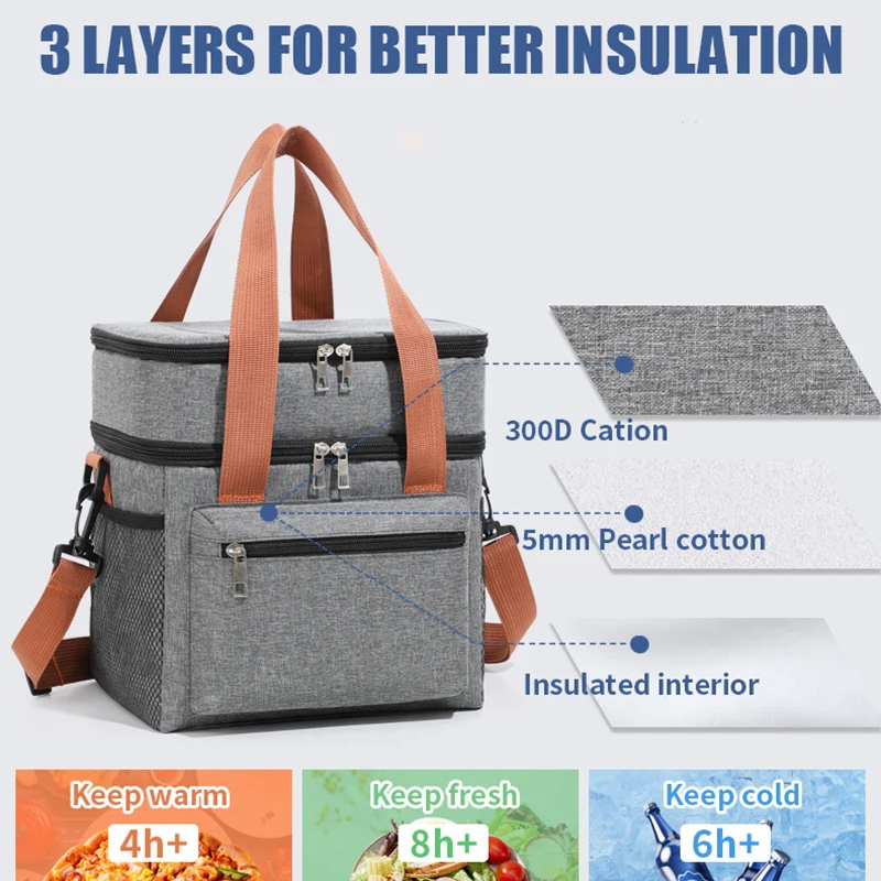Thermal Lunch Bag Double Layer - đánh giá và giá Xxl Food Storage Container