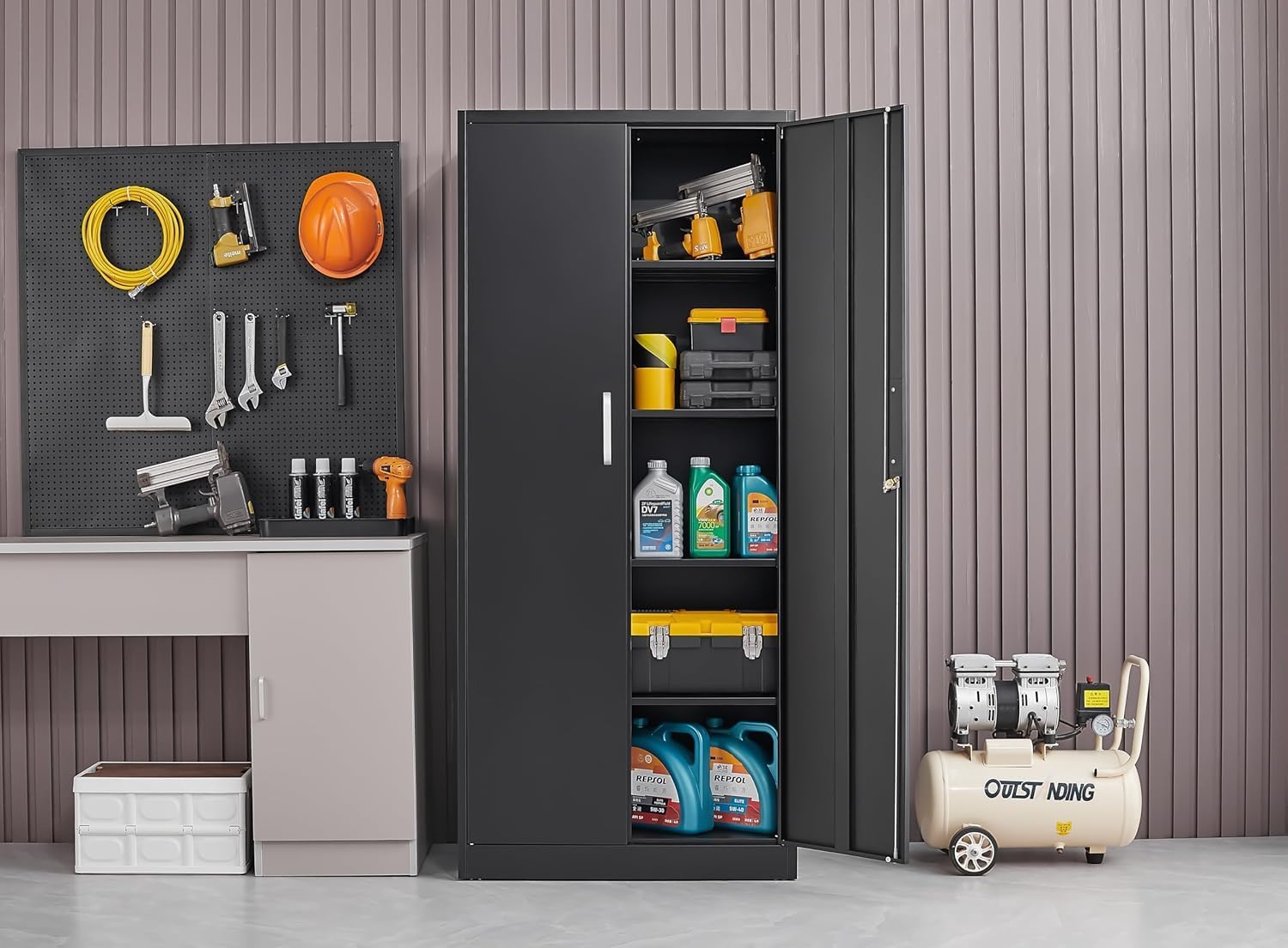 Metal Storage Cabinet With Adj - đánh giá và giá Food Storage For Room