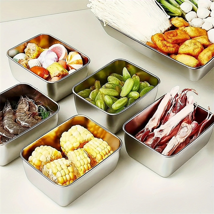 1/3/5pcs Stainless Steel Food  - đánh giá và giá Food Storage With Lids