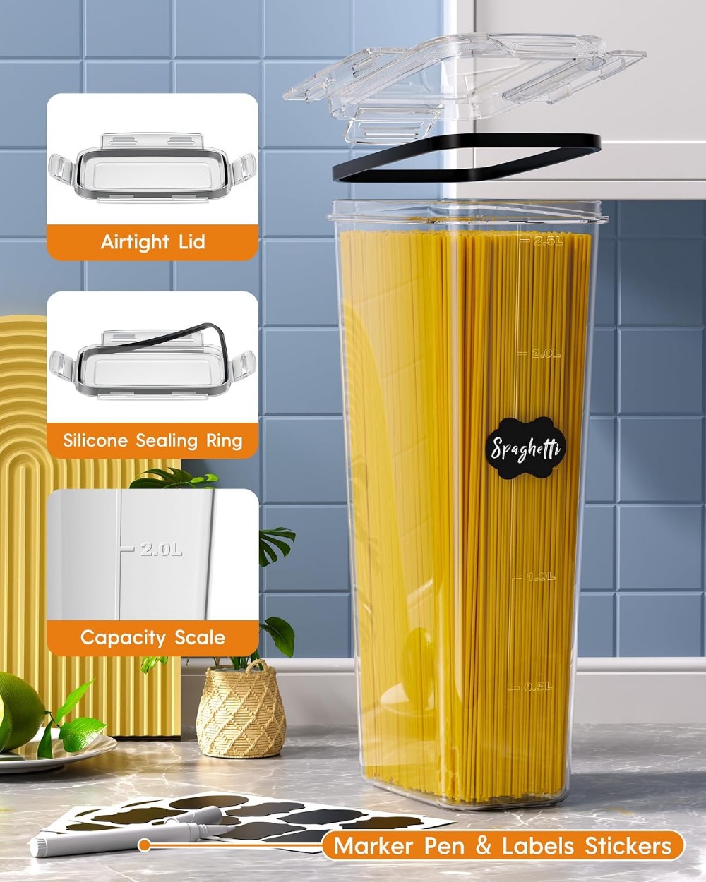24 PCS Airtight Food Storage C - đánh giá và giá Food Storage With Lids